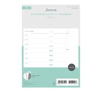 Filofax Lifestyle B132849 Recharge pour bloc-notes, format A5, papier blanc, planificateur d'activités, 56 feuilles