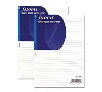 Filofax Lot de 2 feuilles de papier blanc ligné A5 (343008)