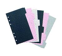 Filofax Lot de 6 accessoires de rangement, taille personnelle, collection de confettis, intercalaires avec onglets, (B132703)