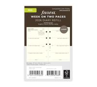 Filofax Mini agenda 2026 26-68124 - 1 semaine sur 2 pages - 4 langues - Coton crème