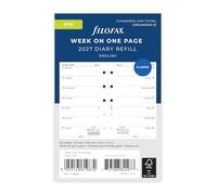 Filofax Mini agenda semainier 2027 en anglais 27-68126