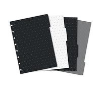 Filofax Moonlight Collection B132822 Lot de 4 intercalaires rechargeables avec onglets Format A5