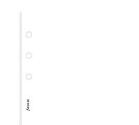 Filofax Personal organiser white plain refill sheets, 95 x 171mm, PACK of 20