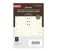 Filofax Pocket 1 semaine sur 2 pages coton crème français 2025