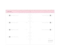 Filofax Recharge d'agenda 2026 format A5, semainier, confettis minimal, multilingue : cinq langues, 2026 (C68591-26)
