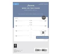 Filofax Recharge d'agenda 2026, format A5, semainier, papier blanc, multilingue : cinq langues, 2026 (C68590-26)