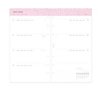 Filofax Recharge d'agenda 2026 - Format personnel/compact - Semainier - Confettis - Minimal - Multilingue : cinq langues - 2026 (C68491-26)