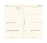 Filofax Recharge d'agenda 2026, format personnel/compact, semainier, papier crème coton, non ligné, multilingue : cinq langues, 2026 (C68413-26)