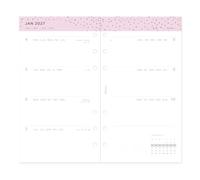 Filofax Recharge d'agenda 2027 format personnel/compact, semainier, confettis minimal, multilingue : cinq langues, 2027 (C68491-27)