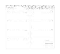 Filofax Recharge d'agenda 2027, format personnel/compact, vue hebdomadaire, format minimaliste, multilingue : cinq langues, 2027 (C68492-27)