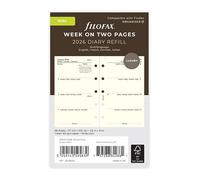 Filofax Recharge d'agenda pour calendrier, format mini, semainier, papier crème coton, non ligné, multilingue : quatre langues, 2026 (C68124-26)
