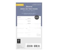 Filofax Recharge d'agenda pour calendrier, format personnel/compact, semainier, format minimal, papier blanc, multilingue : cinq langues, 2027 (C68490-27)
