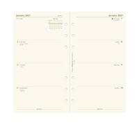 Filofax Recharge d'agenda pour calendrier, format personnel/compact, semainier, papier crème coton, non ligné, anglais, 2027 (C68424-27)