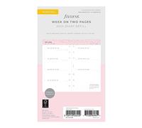 Filofax Recharge pour agenda 2024 - Format personnel/compact - Semainier - Confettis - Minimal - Multilingue : cinq langues - 2024