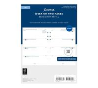 Filofax Recharge pour agenda 2026 format A5, semainier avec section notes, papier blanc, non ligné, multilingue : cinq langues, 2026 (C68516-26)