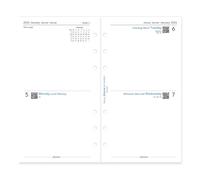Filofax Recharge pour agenda 2026 format personnel/compact, deux jours sur une page, papier blanc, non ligné, trilingue (C68423-26)