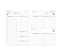 Filofax Recharge pour agenda - Format A5 - 1 jour sur une page avec rendez-vous, agenda professionnel, papier blanc, anglais, 2026 (C68519-26)