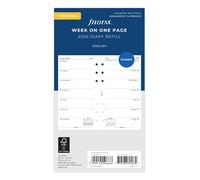 Filofax Recharge pour agenda personnel 2026 semainier en anglais, 9,5 x 17,1 cm