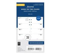 Filofax Recharge pour agenda personnel 2026 semainier sur deux pages, anglais, 9,5 x 17,1 cm