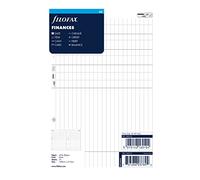 Filofax Recharge pour organiseur, format A5, recharge Finances, papier blanc, 21 x 14,6 cm, 25 feuilles (B340618)