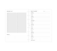 Filofax Recharges rechargeables pour carnet de notes, format A5, lot de planification de repas, papier blanc, 21 x 14,8 cm, 56 feuilles (B152031)