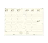 Filofax Semaine sur deux pages 2026 Coton Crème A5 Recharge avec rendez-vous, Multilingue