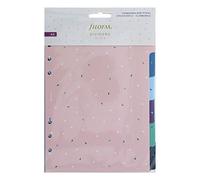 Filofax Séparateurs de jardin A5 Coloré en Plastique Durable 6 Intercalaires à Motifs 153 x 210 mm