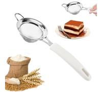 Filon à mailles fines - 30 tamis à double couche en acier inoxydable en | Ustensile de cuisine durable pour tamiser la farine, les jus filtrants, le drainage de pâtes, les grains rincés et les