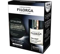 Filorga Optim-Eyes Contour des Yeux 3-en-1 15 ml + Skin-Prep Mousse Nettoyante Enzymatique 30 ml Offerte