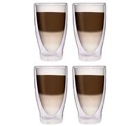 Filosa Verres à Latte Macchiato à Double Paroi (4 x 370 ml) - Verres à Expresso, Thé, Cappuccino et Café