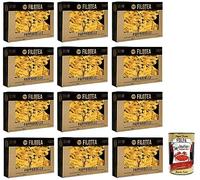 Filotea Pappardelle Pasta all'Uovo Lot de 12 pâtes aux œufs en matières premières italiennes 500 g + boîte italienne Gourmet Polpa di Pomodoro 400 g