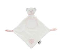 FILOUFACE Doudou à Broder Point de Croix Ours Carré Plat Coloris Rose