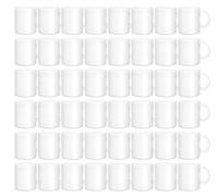 FILOUFACE Lot de 48 tasses vierges blanches à personnaliser 48 Mugs 325 ml sublimation en boite individuelle
