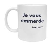 FILOUFACE Mug Je vous emmerde point barre humour direct Cadeau Anniversaire Blague entre pote
