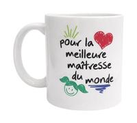 FILOUFACE Mug Pour la meilleure maîtresse du monde Cadeau Merci Maîtresse École Fin d'Année, Anniversaire et Noël