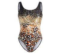 FILOWA Filles Une Pièce Maillot de Bain Costume de Bain, 9-10 Ans, Doré
