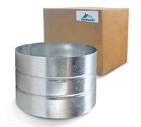 FilProfi Manchon de couplage rond de 20,3 x 10,2 cm de long - Raccord de conduit d'aération CVC/sécheuse - Acier galvanisé