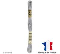 DMC Echevette 8m Fil à Broder mouliné 117 100% Coton Gris Clair 03