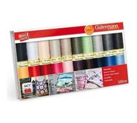 Fils à coudre - GÜTERMANN - Set de 20 bobines - 100 m par bobine - Fil Allesnäher - Couleurs basiques