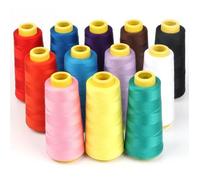 Fils à coudre - Mega-Deal - 12 bobines - Polyester - 33000 mètres - Assortiment de couleurs