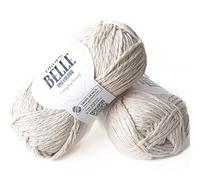 Fils à tricoter de coton, viscose et lin, gouttes Belle, DK, poids peigné léger, 1,8 oz 131 Yards 03 Beige clair