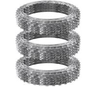 Fils Barbelés-Duoku-147 Pi 3 Rouleaux D-Ruban Barbelé À Double Spirale. Clôture En Fil Barbelé Galvanisé Pour Jardin Multicolore