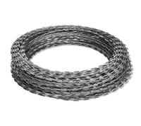vidaXL Fils barbelés hélicoïdaux 2 pcs 100 m Acier galvanisé pour clôture jardin