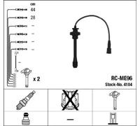 NGK Kit de câbles d'allumage 4104 pour Chrysler Sebring (JR) 2.4 2001-2007