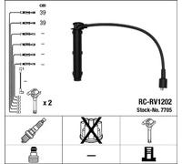 NGK Kit de câbles d'allumage 7705/RC-RV1202 – Faisceau HT
