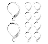Fils de boucles d’oreilles en argent sterling - Crochets de boucles d’oreilles en argent 925, composants de bijoux à crochet français | Accessoires de fixation manuels pour pendentifs personnalisés, c
