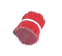 Fils de connexion, Fil de connecteur de cavalier plaqué étain 28awg, for platine de prototypage PCB, paquet de 1000 multicolores 3-12cm(Red,6CM)