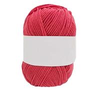 Fils de coton for crochet, 5 pièces, 4 plis, mélange fils à tricoter, 50g(07Carmine)