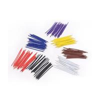 Fils de raccordement pour plaque d'essai, Fil de cavalier plaqué étain UL1007 22AWG 100mm multicolore 20 pièces 100(Rouge,22AWG-100pcs)
