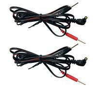 Fils de remplacement d'unité Tens, 2 pièces, 47.2 pouces, 2.35mm, connecteur à 2 broches, fil de plomb pour appareils Massage EMS, câble d'électrodes